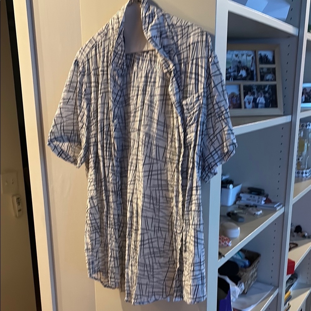 Oxford Black and White Casual Button Down Shirt